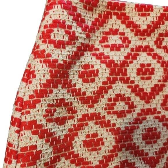 NWOT  Loft Geo Jacquard Metallic Shift Skirt 10L Long - Picture 5 of 7